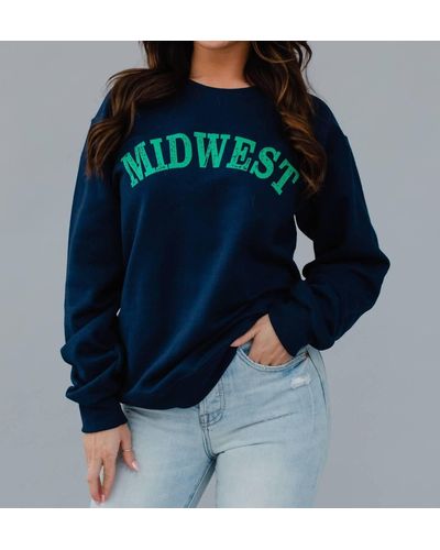 Panache Midwest Crewneck Sweatshirt - Blue