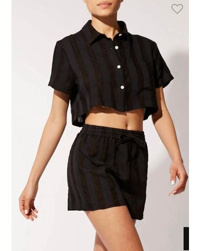 Solid & Striped The Cropped Cabana - Black