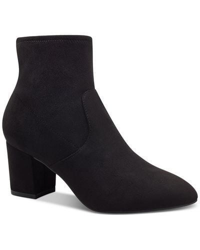 Charter Club Black Block Heel Laceless Ankle Boots