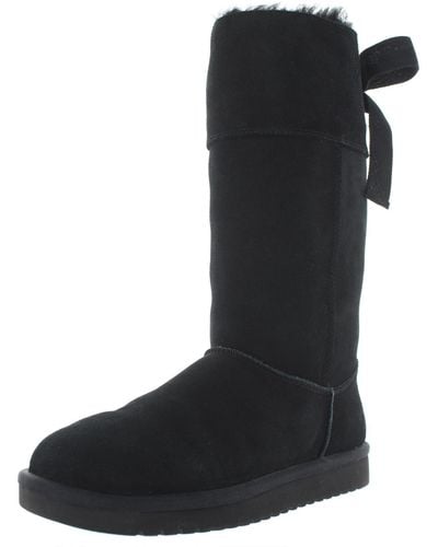 Koolaburra Andrah Tall Suede Tall Winter Boots - Black