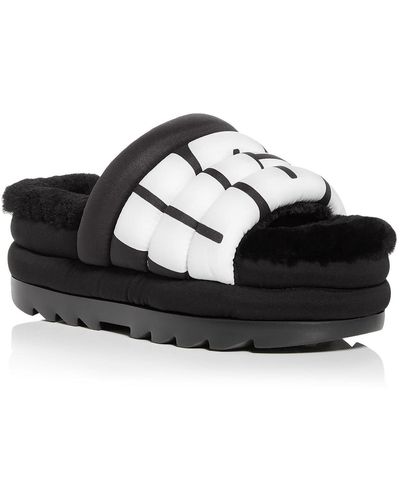 UGG Maxi Slide Slip-on Logo Slide Sandals - Black