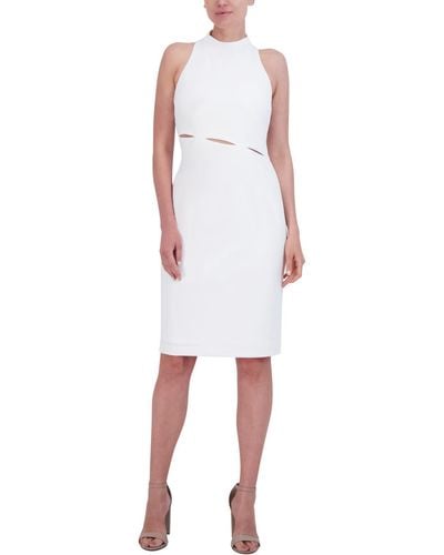 Laundry by Shelli Segal Cut-out Knee-length Cocktail And Party Dress - White