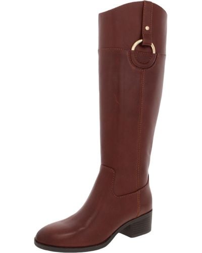 Alfani Bexleyy Leather Tall Riding Boots - Brown
