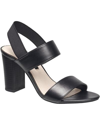 French Connection Dakota Faux Leather Heeled Dress Sandals - Black