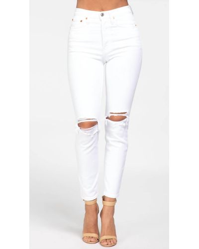 RE/DONE 90s High Rise Ankle Crop - White