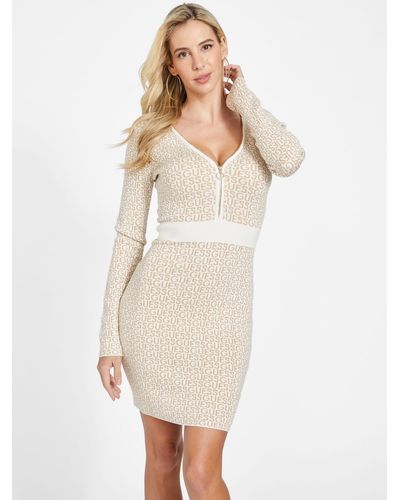 Guess Factory Athena Sweater Dress - White