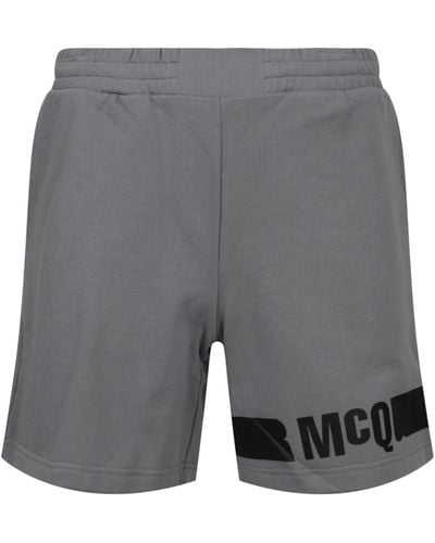 McQ Redacted Logo Sweatshorts - Gray