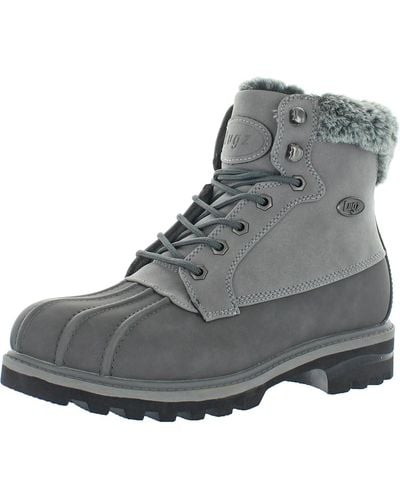 Lugz Mallard Fur Nubuck Water Resistant Rain Boots - Gray