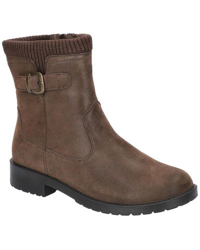 Easy Street Sunisa Lightweight Booties Ankle Boots - Brown