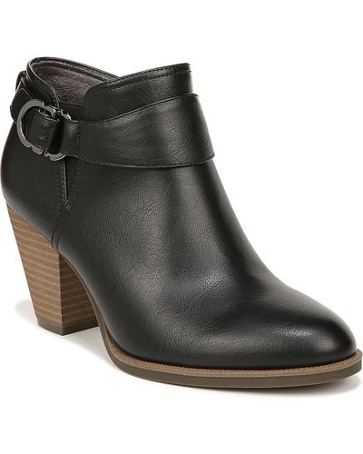 Dr. Scholls Kickstart Faux Leather Comfort Booties - Black