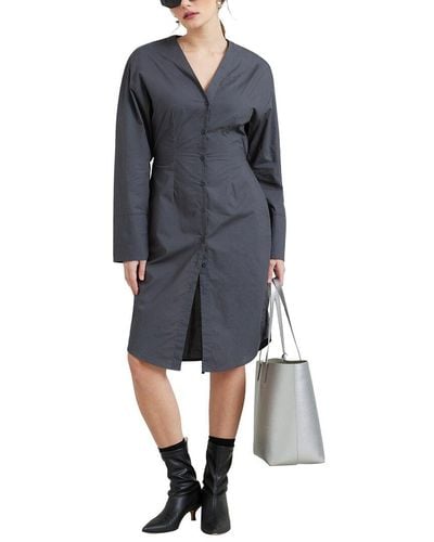 MODERN CITIZEN Ayotie-waist Midi Dress - Gray