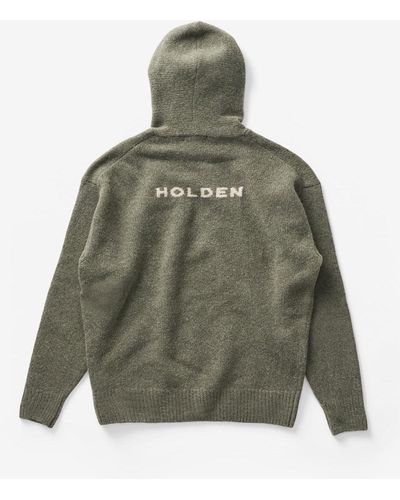 Holden W Wool Knit Hoodie - Stone Green