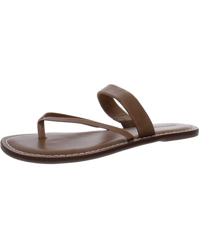 Bernardo Leia Leather Slide Sandals - Brown