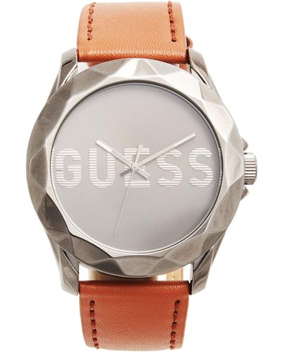 Guess Factory Gunmetal And Analog Watch - Gray