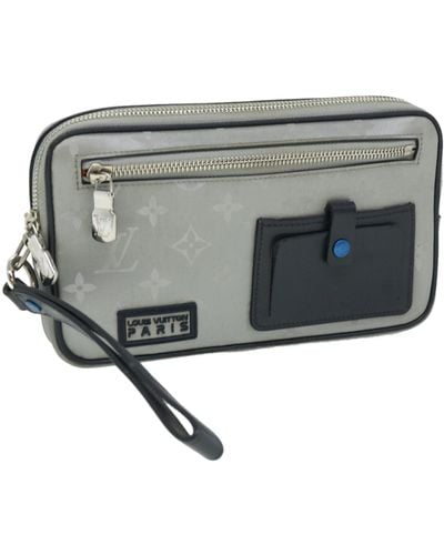 Louis Vuitton Alpha Synthetic Clutch Bag (pre-owned) - Gray