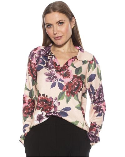 Alexia Admor Evander Floral Sweater - Gray