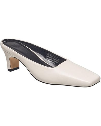 French Connection Aimee Closed Toe Mules - White