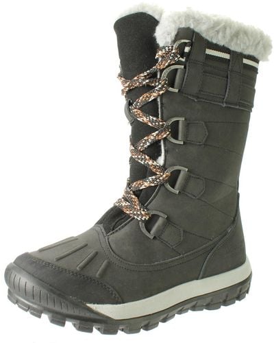 BEARPAW Desdemona Leather Waterproof Snow Boots - Green