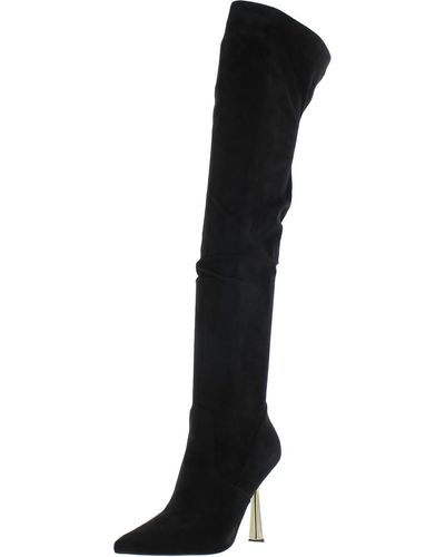 Steve Madden Venuss Embellished Zipper Over-the-knee Boots - Black
