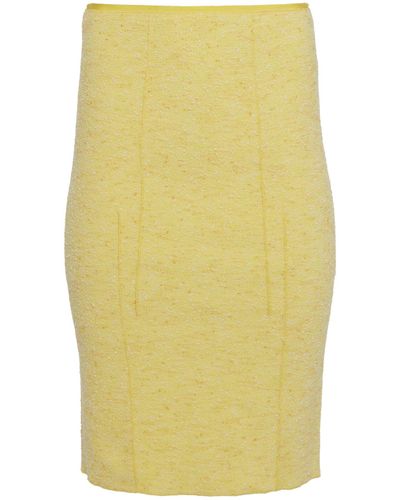 Nina Ricci Tweed Mini Skirt - Yellow