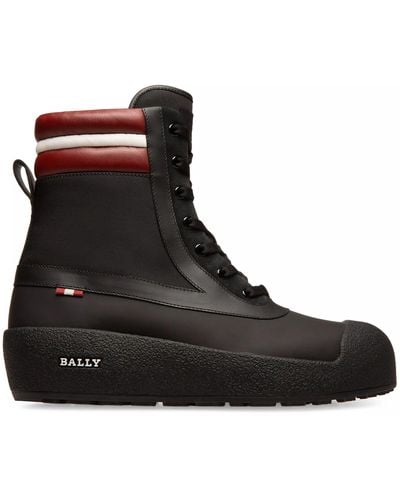 Bally Croker 6239721 Calf Leather Shirling-lined Boots - Black