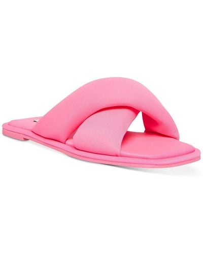 Steve Madden Dixie Slip-on Square Toe Slide Sandals - Pink