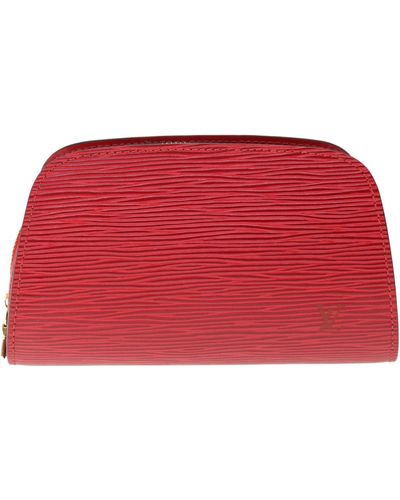 Louis Vuitton Dauphine Leather Clutch Bag (pre-owned) - Red