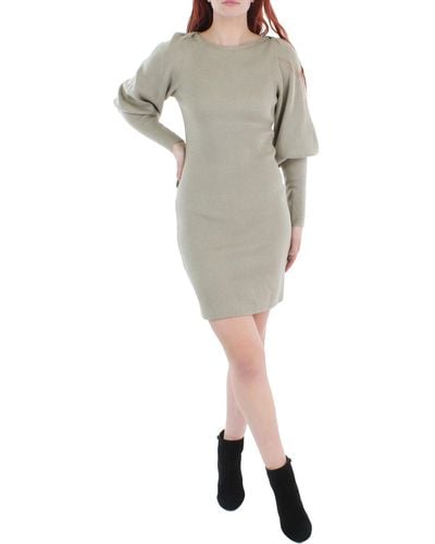 French Connection Joss Knit Short Sweaterdress - Gray