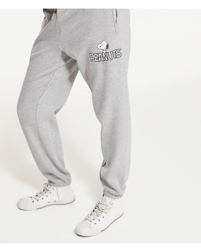 Aéropostale Peanuts High-rise Cinched Sweatpants - Gray
