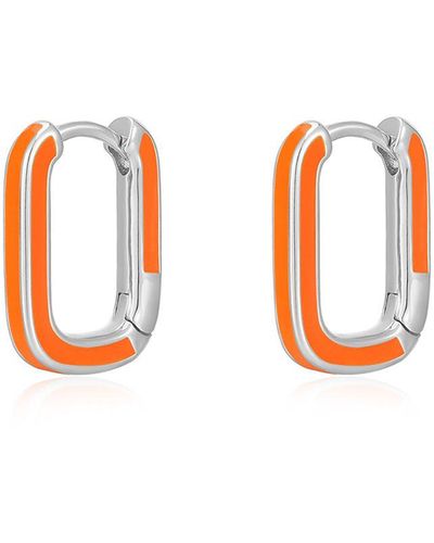 Luv Aj Chain Link huggies- Neon Orange - White