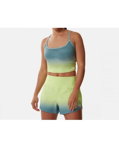 The North Face Printed Dune Sky Tanklette In Goblin Blue Ombre Sky Print - Green