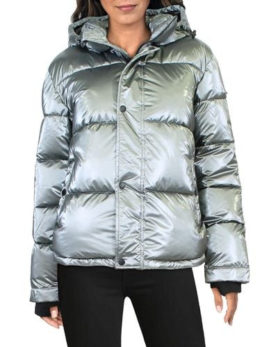 BCBGeneration Quilted Warm Puffer Jacket - Gray