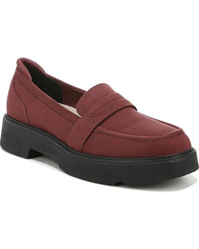 Dr. Scholls Vibrant Faux Leather Slip On Loafers - Red