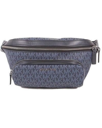 Michael Kors Cooper Mk Signature Pvc Belt Bag, Fanny Pack - Blue