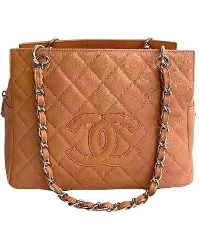Chanel Shopping Leather Shoulder Bag (pre-owned) - Brown
