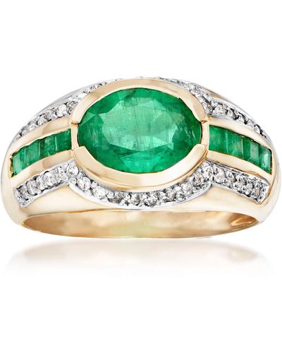 Ross-Simons Emerald And . Diamond Ring - Green
