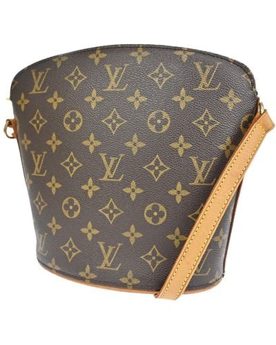 Louis Vuitton Drouot Canvas Shoulder Bag (pre-owned) - Gray
