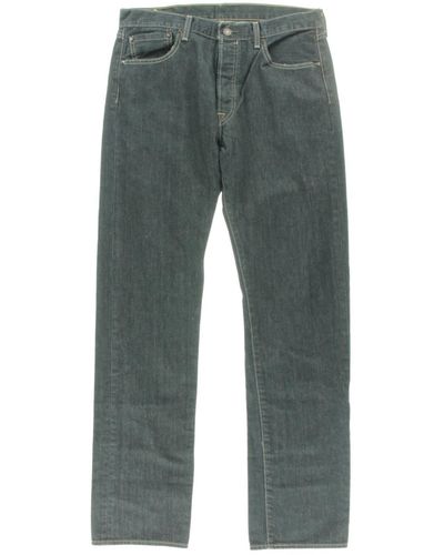 Levi's 501 Original Fit Dark Wash Straight Leg Jeans - Gray