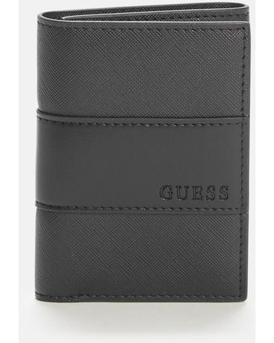 Guess Factory Debossed Logo Trifold Wallet - Black