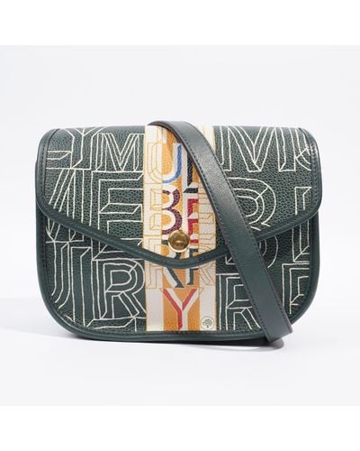 Mulberry Typography Mini Satchel Pattern Leather - Green