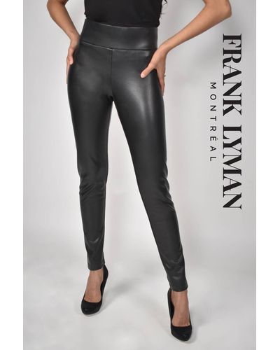 FRANK LYMAN Vegan Leather Pull-on Pant - 213684 - Black