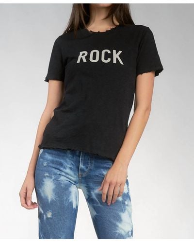 Elan Rock Graphic Top - Black
