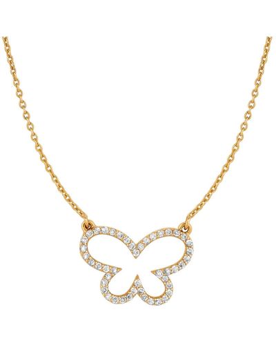 Ariana Rabbani Diamond Butterfly Necklace (medium) Yellow - Metallic