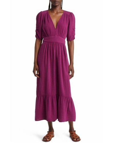 Xirena Brinley Cotton Gauze Dress - Purple