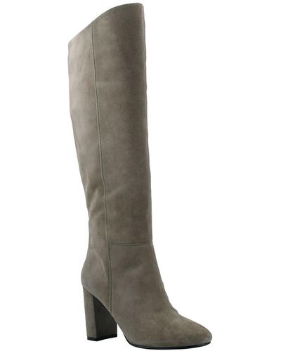 Calvin Klein Almay Leather Tall Knee-high Boots - Gray