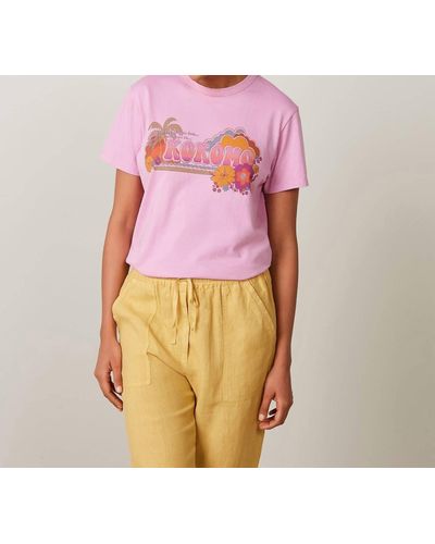 Hartford Tekomo Knit T-shirt - Pink