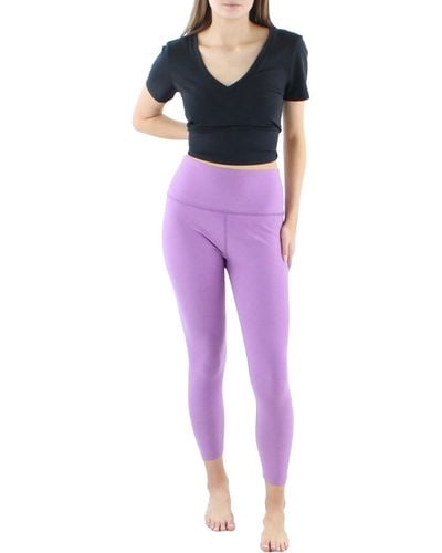 Beyond Yoga Remix Slub Cropped T-shirt - Purple