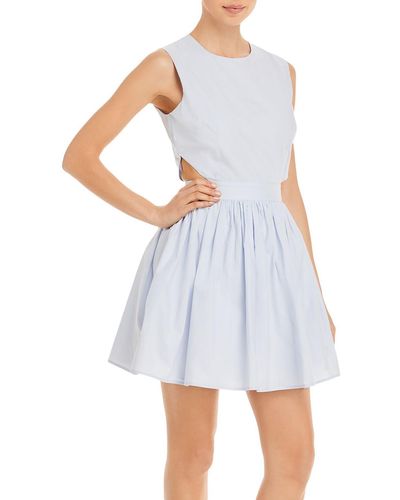 French Connection Adelade Organic Cotton Cut-out Fit & Flare Dress - White