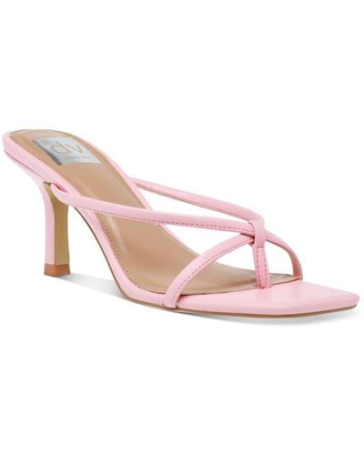 DV by Dolce Vita Zanna Faux Leather Slip On Slide Sandals - Pink