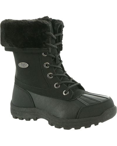 Lugz Tambora Faux Leather Water Resistant Winter Boots - Black